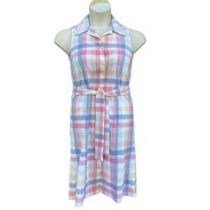 NEW Pendleton Plaid Pastel Shirt Dress Sleeveless